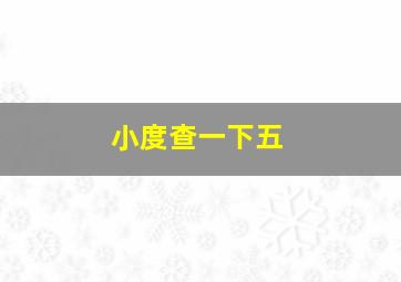 小度查一下五