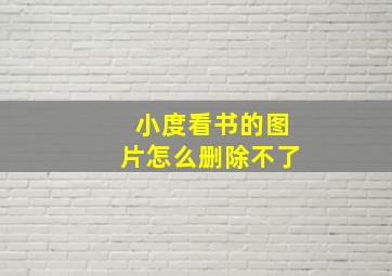 小度看书的图片怎么删除不了