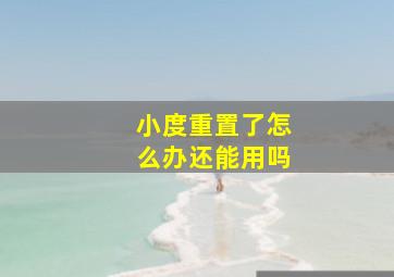 小度重置了怎么办还能用吗