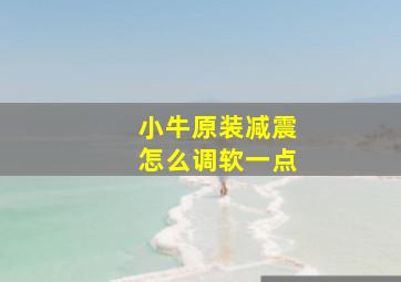 小牛原装减震怎么调软一点