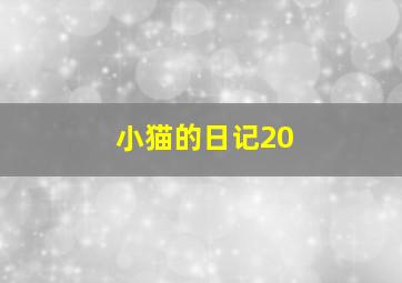 小猫的日记20