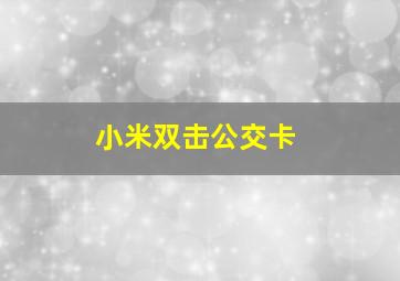 小米双击公交卡