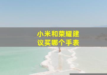 小米和荣耀建议买哪个手表