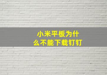 小米平板为什么不能下载钉钉