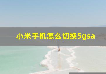 小米手机怎么切换5gsa