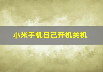 小米手机自己开机关机