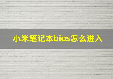 小米笔记本bios怎么进入