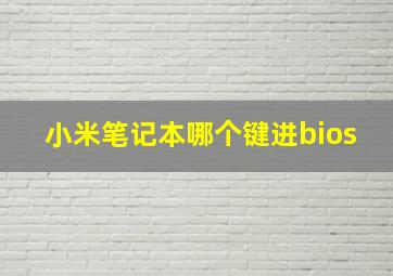 小米笔记本哪个键进bios