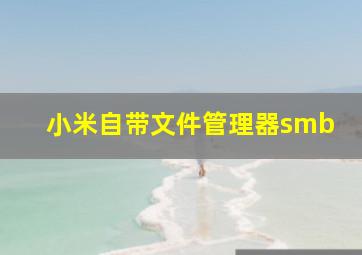 小米自带文件管理器smb