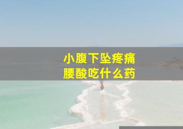 小腹下坠疼痛腰酸吃什么药