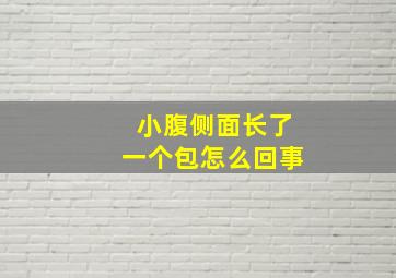 小腹侧面长了一个包怎么回事