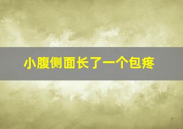 小腹侧面长了一个包疼