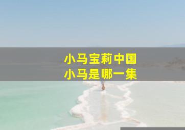 小马宝莉中国小马是哪一集