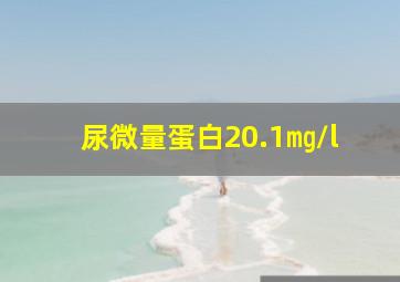 尿微量蛋白20.1㎎/l