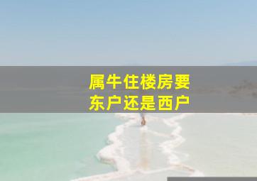 属牛住楼房要东户还是西户