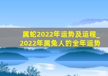 属蛇2022年运势及运程_2022年属兔人的全年运势