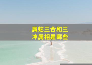 属蛇三合和三冲属相是哪些