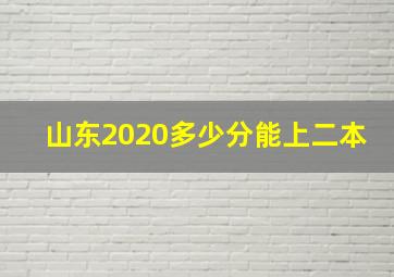 山东2020多少分能上二本