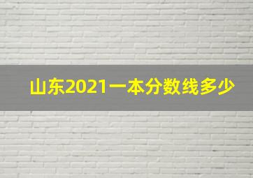 山东2021一本分数线多少