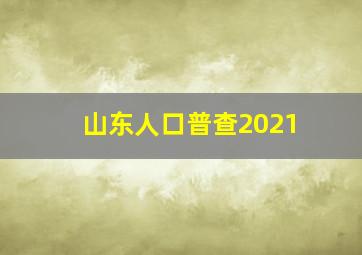 山东人口普查2021