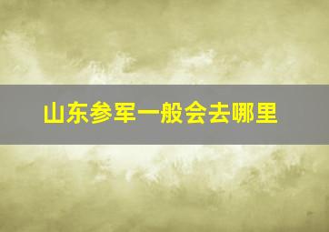 山东参军一般会去哪里