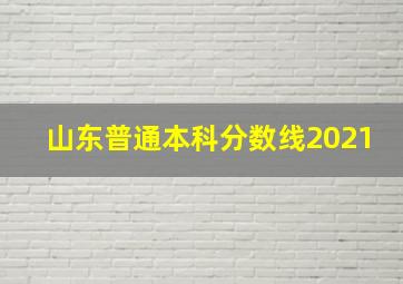 山东普通本科分数线2021