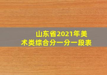 山东省2021年美术类综合分一分一段表