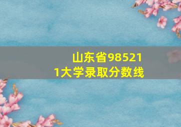 山东省985211大学录取分数线