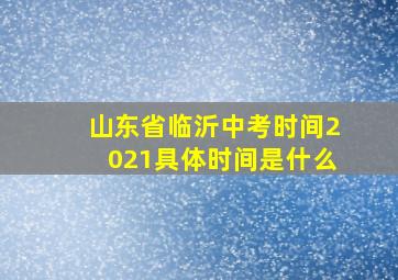 山东省临沂中考时间2021具体时间是什么