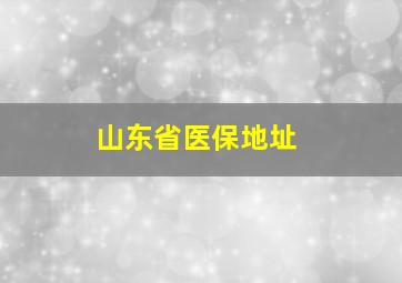 山东省医保地址