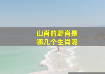 山肖的野肖是哪几个生肖呢