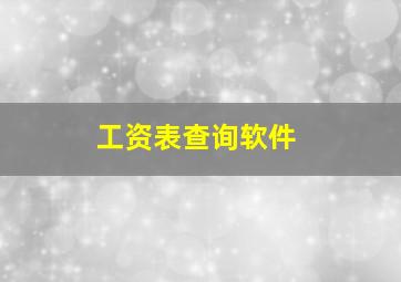 工资表查询软件