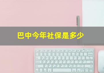 巴中今年社保是多少