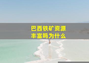 巴西铁矿资源丰富吗为什么