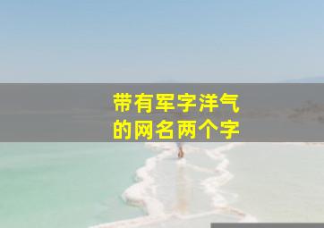 带有军字洋气的网名两个字