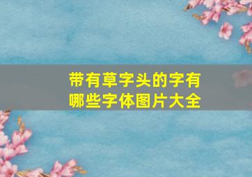 带有草字头的字有哪些字体图片大全