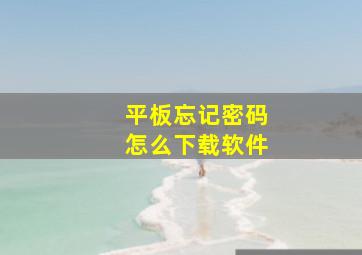 平板忘记密码怎么下载软件