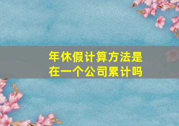 年休假计算方法是在一个公司累计吗