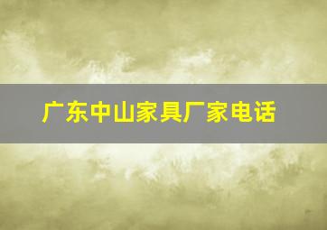 广东中山家具厂家电话