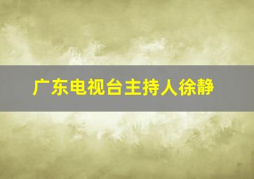 广东电视台主持人徐静