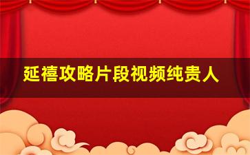 延禧攻略片段视频纯贵人