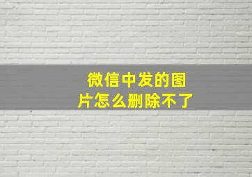 微信中发的图片怎么删除不了