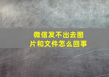 微信发不出去图片和文件怎么回事