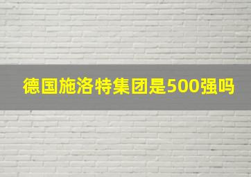 德国施洛特集团是500强吗