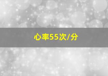 心率55次/分