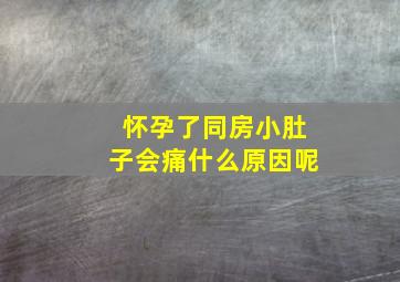 怀孕了同房小肚子会痛什么原因呢