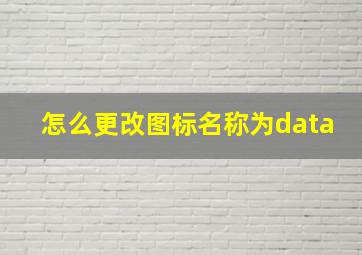 怎么更改图标名称为data