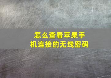 怎么查看苹果手机连接的无线密码