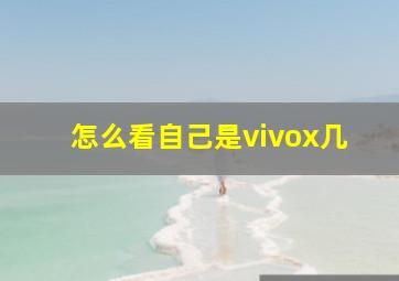 怎么看自己是vivox几