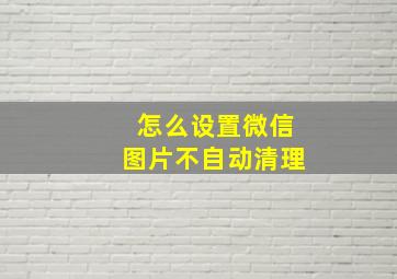 怎么设置微信图片不自动清理